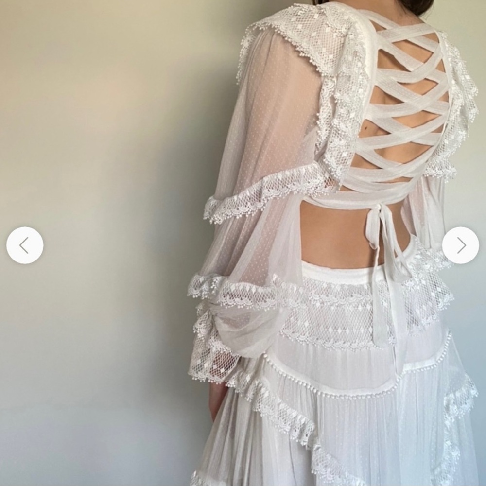 Zimmermann Suraya Cutout Ruffle Mini Dress NWT 🤍✨ - Picture 5 of 5